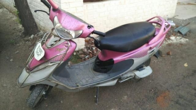 Pink Color Tvs Scooty Pep Plus Scooter 