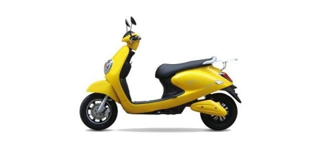 yellow colour scooty