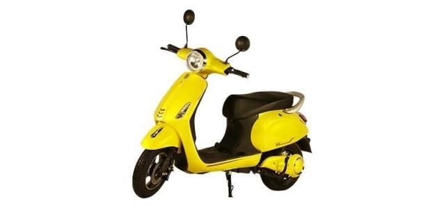 yellow colour scooty